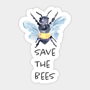 Save the Bees in watercolor Sticker